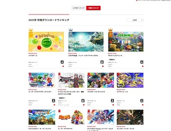 Nintendo Switch 2023年 年間ダウンロードランキングが発表！1位はスイカゲーム！