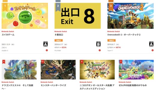 「Nintendo Switch 2024年 年間ダウンロードランキング」でドラクエが2作品ランクイン！